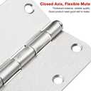 6 Pack Nickel Door Hinges Brushed Nickel 3 1/2 Interior Door Hinges Satin Nickel 3.5 Inch with 5/8 Radius Corners 3 "x 3 " Silver Hardware Controls JIW Garage Factory