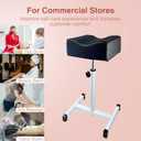 Pedicure Foot Rest,Height Adjustable Pedicure Chair,Non-Slip Pedicure Stool for Massage Office or Home,Black
