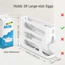 Sotfamily Egg Holder for Fridge, Automatic Rolling Egg Dispenser for Refrigerator, Countertop, Kitchen - Space-saving Egg Roller/Organizer/Storage/Container/Tray - 2 Packs for 56 Large Size Eggs