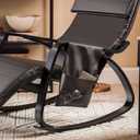 Haotian New Relax Rocking Chair Lounge Chair with Adjustable Footrest and Removable Side Bag, FST20-BR