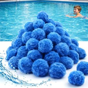 Pool Filter Balls for Sand Filter 4.5LB, Replace 150LB Sand, Reusable Pool Filter Media for Pool Pump, High Efficiency 3-5 Micron Filtration, Lightweight Filter Balls for Above Ground & Inground Pools