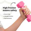 Portzon Weights Dumbbells with Set of 2 Neoprene Dumbbells Set, 8 LB, Anti-Slip, Anti-roll, Hex Shape