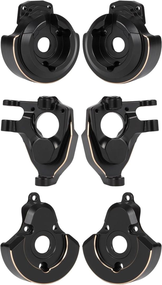 Brass Portal Rear Cover Weights for 1/10 RC Crawler Vanquish F10 Portal Axle VS4-10 Phoenix LCG VRD Carbon Kit Lower COG (3 in 1)