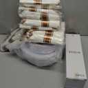 WELLIFE 350 Pieces Rose Gold Plastic Dinnerware, 50 Guests Disposable Plates with Rose Gold silverware and Cups, 50 Pre Rolled Napkins with Cutlery, Perfect for Wedding and Party