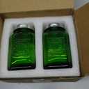 Depression Style Glass Salt and Pepper Shakers (Green)