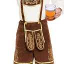Spooktacular Creations Mens German Bavarian Oktoberfest Costume Set, Beer Costume Hat for Adults Halloween and Beer Festival (L)