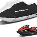 NEVERLAND Jet Ski Cover Suitable for 2 3 Seater Jetski Covers Heavy Duty Waterproof 210D with 2 Air Vent Marine Grade UV Resistant Compatible with Yamaha Sea-Doo Lengths 120'' to 135"