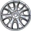 Tuningpros WC-15-3533-S - Pack of 4 Hubcaps - 15-Inches Style Snap-On (Pop-On) Type Metallic Silver Wheel Covers Hub-caps