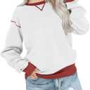 Bingerlily Girls Casual Long Sleeve Sweatshirt Crew Neck Cute Pullover Relaxed Fit Tops (S)