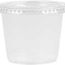 Portion Cups with Lids - 5.5 oz, Plastic - Case of 576 - For Condiments, Dips & Portioning