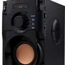 Bluetooth Speaker, Portable Wireless Speaker with Subwoofer Heavy Bass, FM Radio with LED, Remote Control, Phone Holder, MP3 Player for Party, Christmas, Indoor Outdoor, Mobile PC