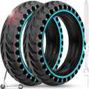 BANGTING 2PCS 8.5x2 inches Solid Tires for Electric Scooter, 8 1/2 x2 Tire for Gotrax GXL V2 / XR/APEX, 50/75-6.1 Tire Replacement for Xiaomi Pro 2 / M365 / 1S and All 8.5'' Scooter Tires (Blue)