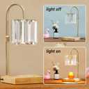 Yuichoy Candle Warmer Lamp with Timer, Dimmable Electric Candle Wamer Adjustable Height, Glass Modern Candles Melter Lamp, Gifts for Women Mom, Clear
