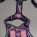 No Pull Dog Harness for Medium Dogs, Adjustable No Choke Pet Vest with Dog Leash Fit Smart Reflective Pet Walking Harness for Training Easy Control Soft Handle Purple Camo, M