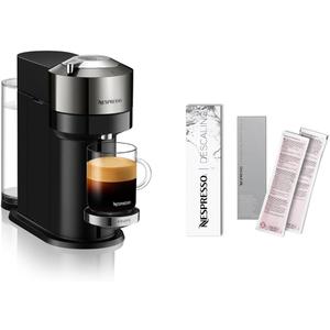 Nespresso Nepresso Vertuo Next Deluxe Coffee and Espresso Maker By De'Longhi, Dark Chrome Descaling Kit