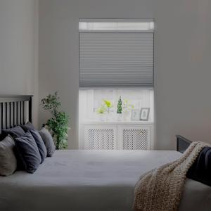 DEZ FURNISHINGS Cordless1.5 Blackout Top Down Bottom Up Cellular Shade, Energy Saver, 27" W x 48" H, White