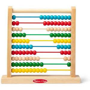Melissa & Doug Abacus Classic Wooden Toy with 100 Beads - Preschool Learning Activities and Math Games for Kids, Homeschool Essentials for Ages 3+