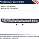 Front Bumper Lower Grille Compatible with Dodge Ram 1500 2019 2020 2021 2022 2023 3.0L Front Bumper Lower Trim Panel Grilles Replaces 68334531AD 68334531AB