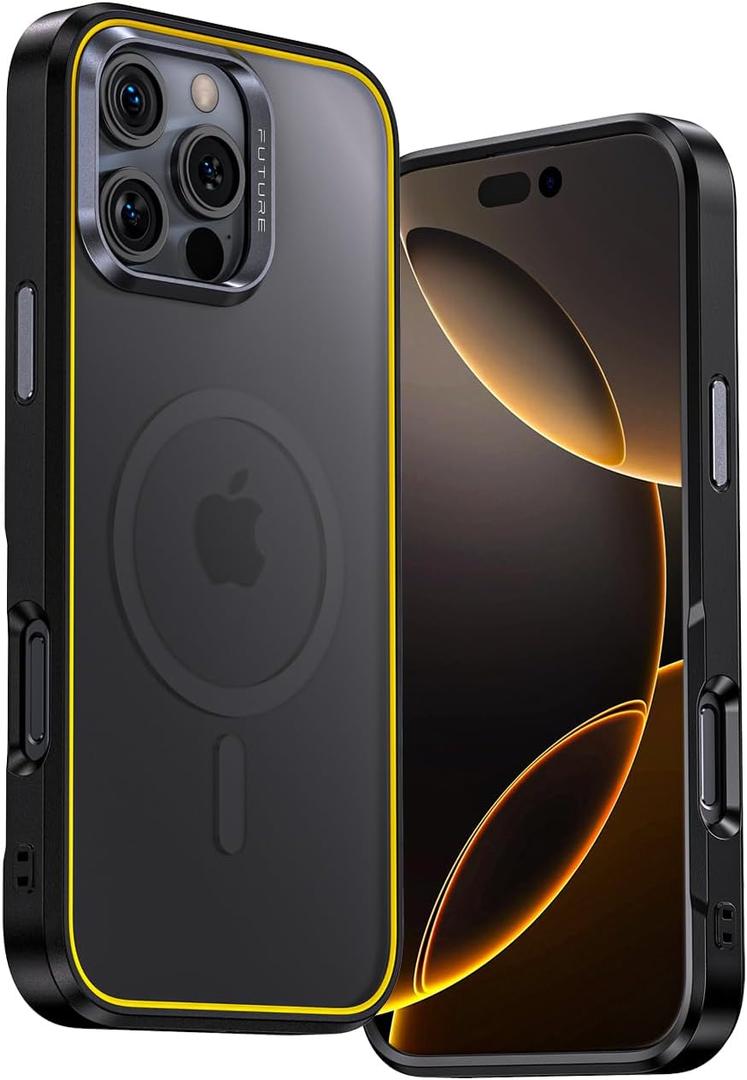 AOHI for iPhone 16 Pro Case Compatible with MagSafe, Military Grade Drop Protection Slim Magnetic Shockproof Phone Case for 6.3-Inch iPhone 16 Pro, Black