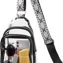 CLUCI Clear Bag for Stadium Events, Clear Crossbody Bag, Transparent Purses (0-black)