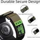 Rugged Nylon for Galaxy Watch 7 Ultra Bands 47mm, Adjustable Nylon Strap for Samsung Watch Ultra Band with Double Loop Buckle Compatible with Galaxy Ultra Watch Band for Men/Women