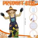 4 ft Halloween Party Decoration Scary Scarecrow Cardboard Cutout Standup Creepy Scarecrow Party Accessory Life Size Photo Prop Standing Cardboard Cutout for Halloween Supplies