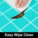 Rectangle Vinyl Table Cloth 24x48, Waterproof Elastic Fitted Tablecloth with Flannel Backing, Plastic Table Cover for Picnic, Camping, Outdoor, Aqua