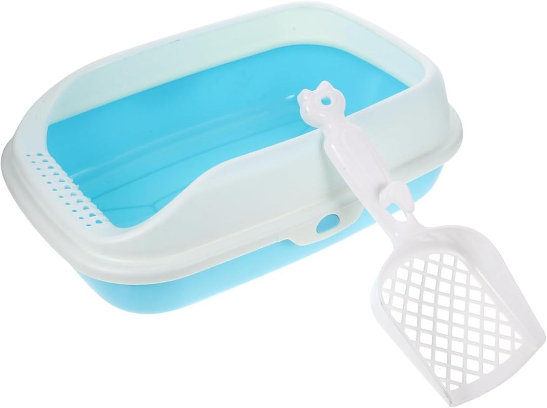 Cat Litter Box Open Top Kitty Litter Box Tray Potty Toilet for Small Medium Cats 16x11 inch 6 Pack, Assorted Colors