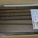 Bamboo Wire Shelf Covers for 24" x 16" Racks, Snap-On Modular Removable Wire Rack Cover for Pantry & Kitchen, Set of 5, Walnut