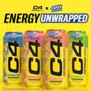 C4 Performance Energy Drink, Jolly Rancher Variety Pack, Zero Sugar Carbonated Preworkout Energy, 200mg Caffeine with Beta Alanine, 16 Fl Oz (12 Pack) (EXP 08/10/26)