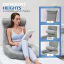 Large Reading Pillow for Sitting in Bed, Couch, Sofa and Floor, Back Pillow for Bed Sitting Up, Husband Pillow for Reading Nurse & Relax, Back Support Bed Pillow for Adult & Kids