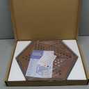 15" Large Upgraded Wooden Chinese Checkers Game Board  Premium 16mm Glass Marbles (60 + 12 Extras), Easy Grip, Storage Drawer, Ideal Multi-Player Puzzle Game for 2-6 Players