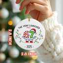 Funny 67 Ornament | 2025 Slang Christmas | Funny Christmas Ornaments 2025 | Funny Teen Grandkid Ornament | Gen Alpha Xmas Gift | 67 Gift (Six Seven-h)