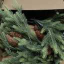 WBHome 6ft Pre-lit Norway Spruce Christmas Garland, Winter Greenery Garland for Christmas with 100 LED Lights, Holiday Seasonal Outdoor/Indoor Home Decor, 6FT Long