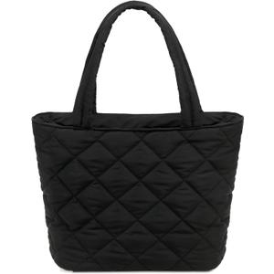 CAMTOP Lunch Box for Women Girls Insulated Cute Lunch Tote Bag Lunchbox Cooler Bag for Work Travel Picnic (Quilted-Black)