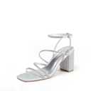DREAM PAIRS Women's Heels Chunky Block Strappy Square Open Toe Ankle Buckle 3.15 Inch Heeled Sandals Wedding Party Dress Prom Shoes,Size 9