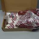 Glimin 24 Set Mini Christmas Stockings Set 6 Inch Red White Knitted Stripe Xmas Hanging Stocking with Kraft Paper Gift Tags Bells Christmas Tree Ornaments for Family Fireplace Decorations