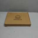 DAVIDOK C-Shaped Sofa End Table, Adjustable Height Couch Side Table with Device Slot, Wood Color with Black Metal Stand, Couch Table for Living Room, Bedroom