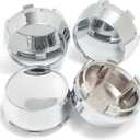 4Pcs 2.36in / 60mm Car Wheel Center Caps for Wheel Rim Center 2.36" OD / 2.2" ID Chrome Snap-On Hub Caps