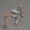 Rainbow Unicorn Cake Decor Set with Clouds and Balloons, Non-Edible Party Decorations for Birthday Celebration