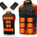 21 Heated Zones Heated Vest, with 40000mAH 7.4V Battery Pack Heated Vest for Men & Women, 5 in 1 Smart Controller. Size XL