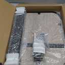 Driftwood Grey TV Tray Table, Adjustable Height & Rounded Metal Corners, Snack Table for Couch, Sofa, Bed, Chair, Living Room, C Shaped End Side Table for Eating, Dinner or Laptop, Small Spaces