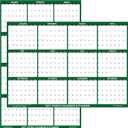 24" x 36" SwiftGlimpse 2027 Wall Calendar Erasable Large Wet & Dry Erase Laminated 12 Month Annual Yearly Wall Planner, Reversible, Horizontal/Vertical, GREEN