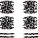 8 PCS Car Door Handle Protector, 3D Carbon Fiber Forged Patterned Door Cup Protector, Anti-scratches Self-adhesive Car Doors Handle Sticker, Universal for Vehicles (Gray)