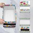 Small Bathroom Baskets for Toilet,Foldable Toilet Paper Tank Basket Organizer for Towels Storage Decorative Open Storage Bins for Home,Closet,Containers,CabinetBeautiful Flower  (Style 1)