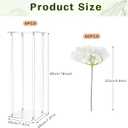 Geetery Tall Acrylic Wedding Flower Stand Centerpieces Clear Elegant Vase Column Stand with Artificial Hydrangea Flowers for Wedding Party Table Home Decorations(6 Pcs,16 Inch)