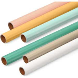 Skyygemm 6 Rolls Bulletin Board Paper Fade Resistant Colored Bulletin Board Paper Roll Bulk for Art Decor Drawing Craft Painting(4 x 8 ft,Bohemian)