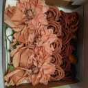 Ling's moment Artificial Flowers Fake Silk Dahlia Faux Foam Rose Terracotta