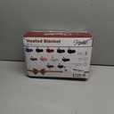 Homemate Heated Blanket Electric Throw - 50"x60" Heating Blanket Throw 1/2/4/6/8 Hours Auto-Off 10 Heat Level Over-Heat Protection Flannel Sherpa ETL Certification (01 - Light Grey)