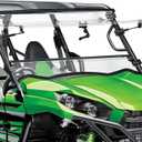 KEMIMOTO 3-in-1 Flip Windshield Compatible with 2016+ Kawasaki Teryx 800, Teryx 4 800, 2021+ Teryx S, Teryx 4 S, Heavy-Duty Scratch Resistant, Set to Closed, Vented or Open, Clear Vision